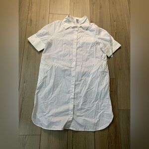 Classic White Button-Down Dress